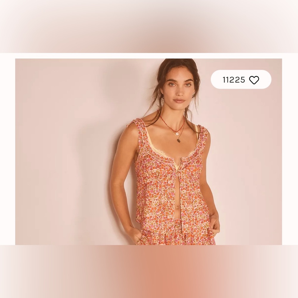 Free People Ellia Printed set. NWT. Spring blossom combo - Picture 5 of 10